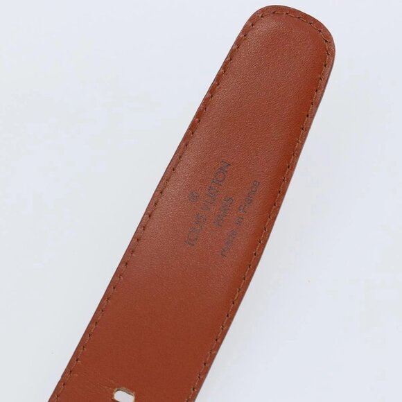 LOUIS VUITTON Epi Ceinture Belt 34.3"" Brown LV Auth - Picture 14 of 16
